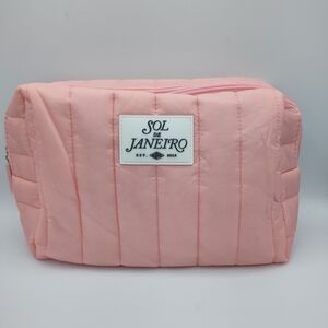 Sol de Janeiro Limited Edition Pink Quilted Cosmetic Makeup Bag Travel Pouch